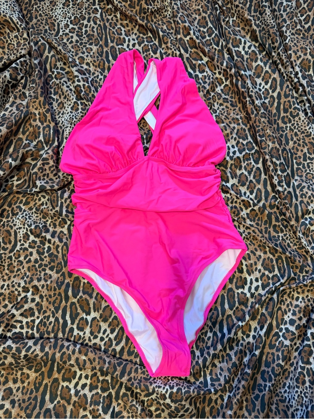 Source Unknown Hot Pink One-Piece Swimsuit